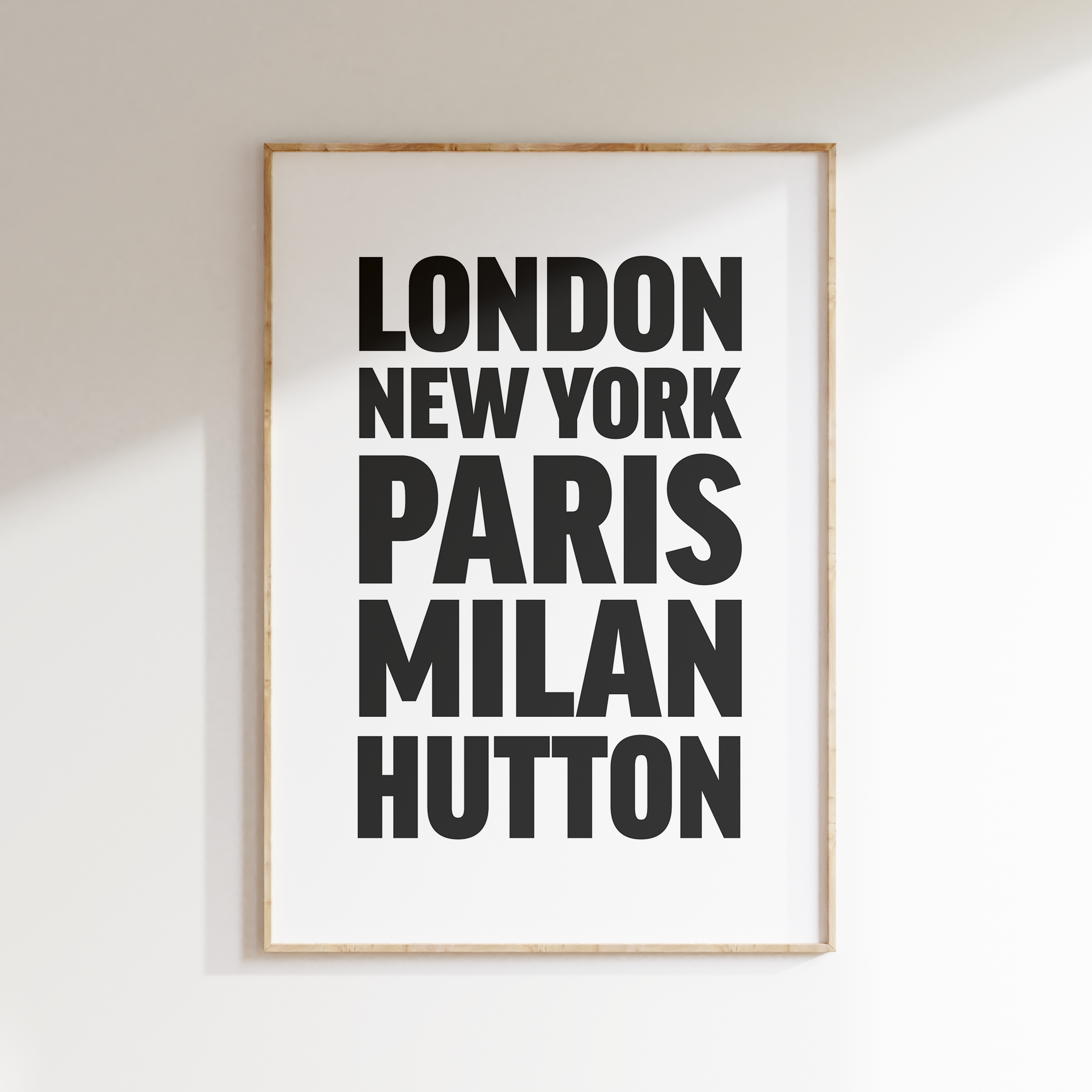 HUTTON poster