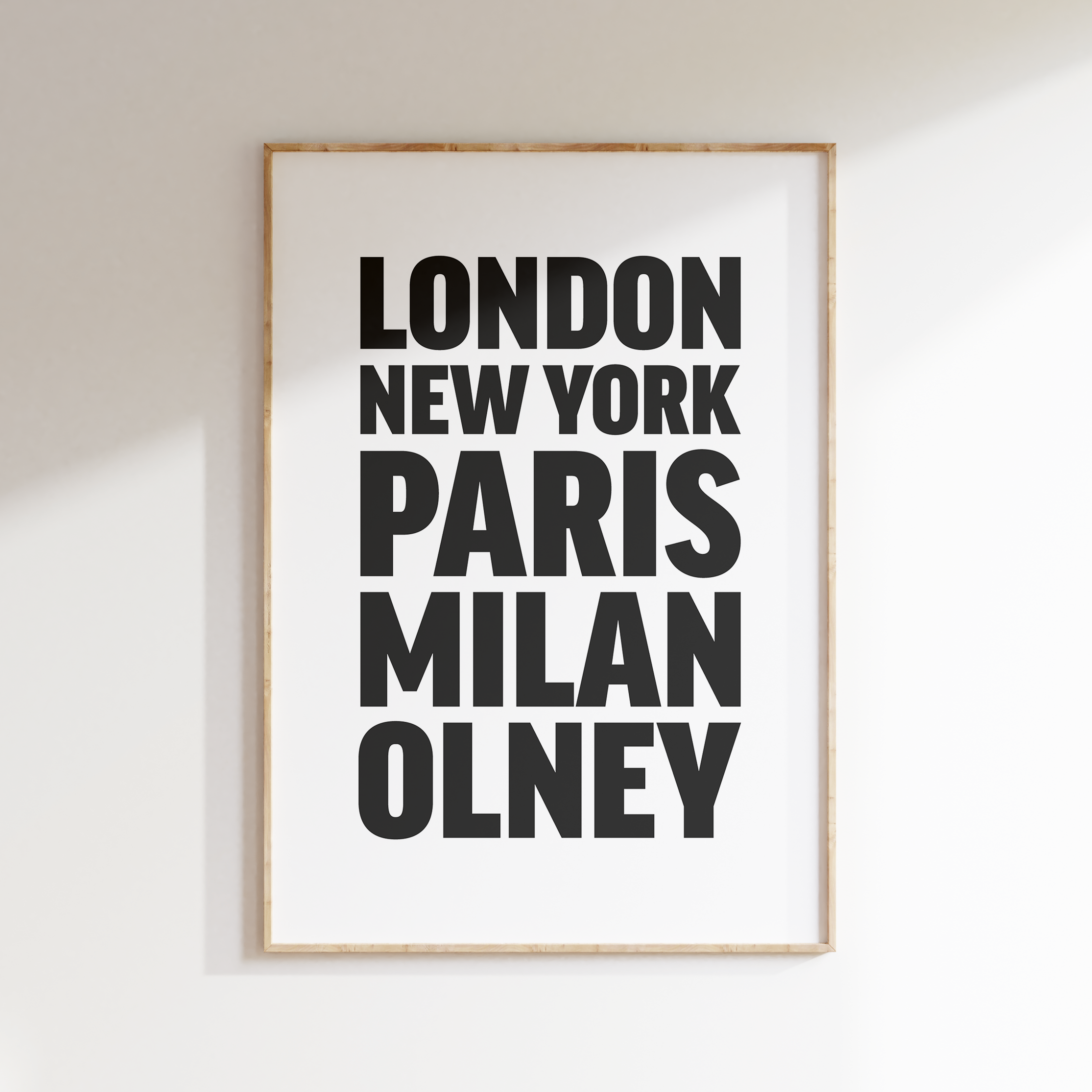 OLNEY poster