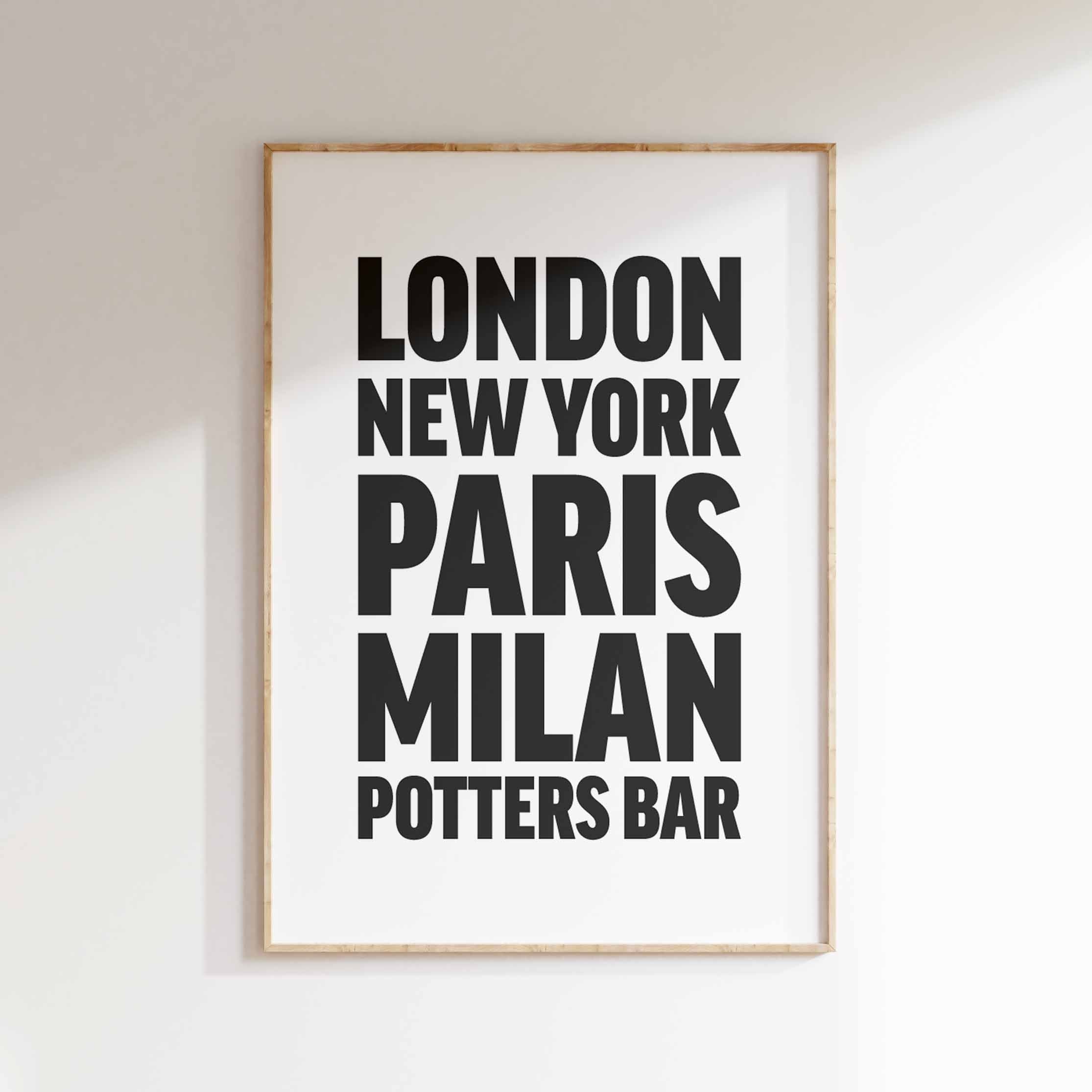 POTTERS BAR poster