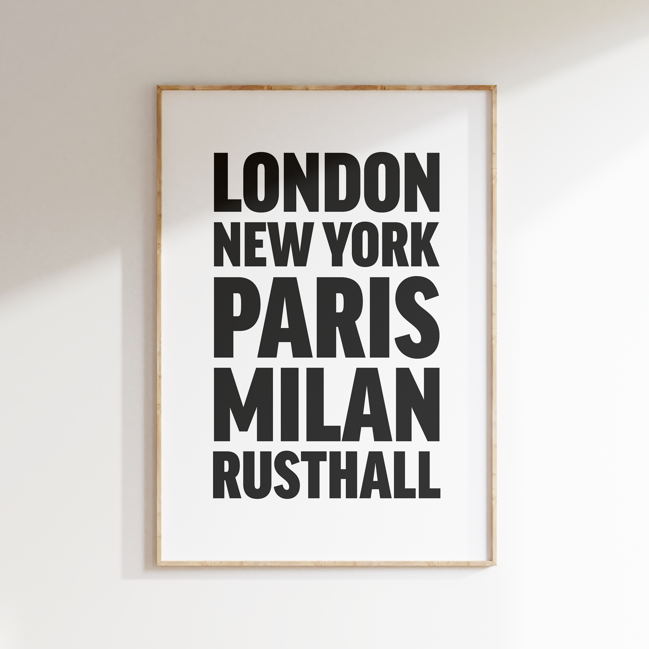 RUSTHALL poster