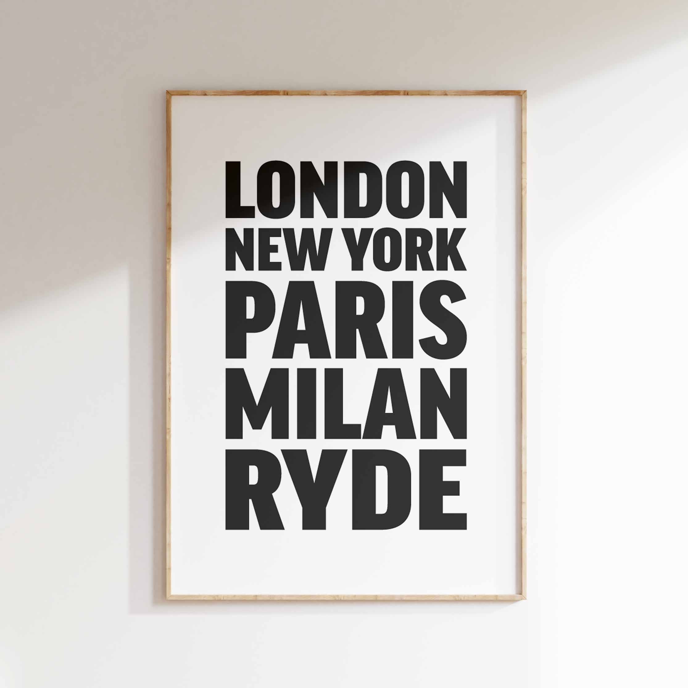 RYDE poster
