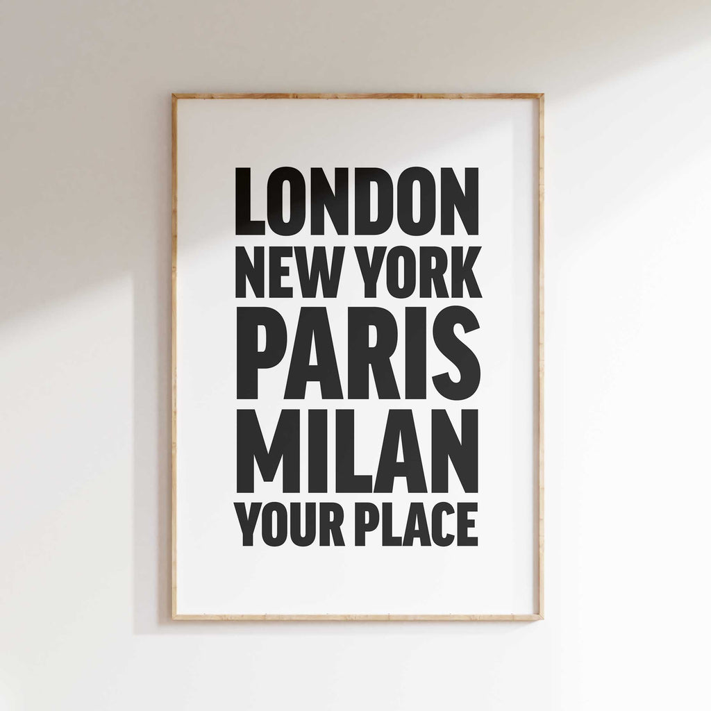 Custom place poster