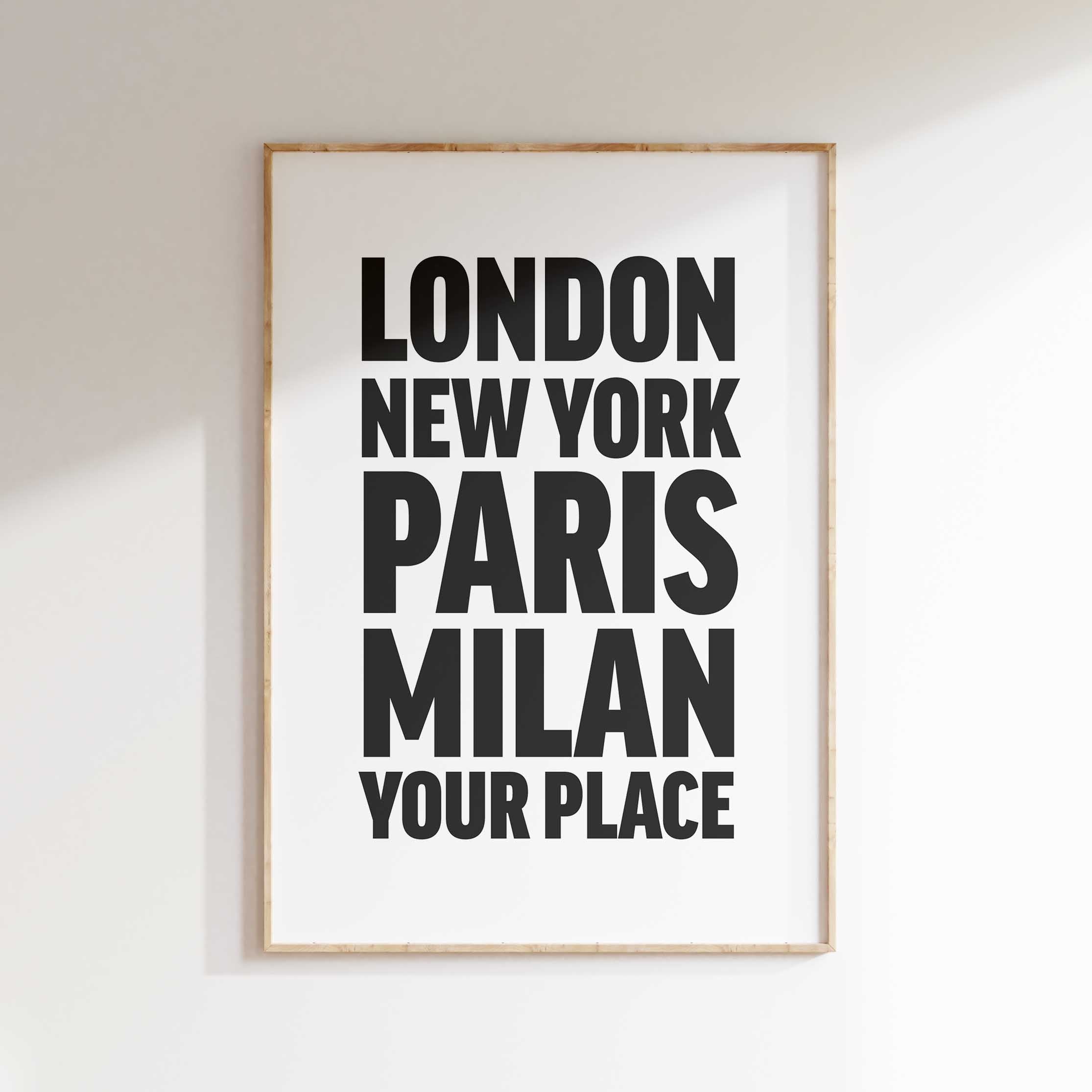 Custom place poster